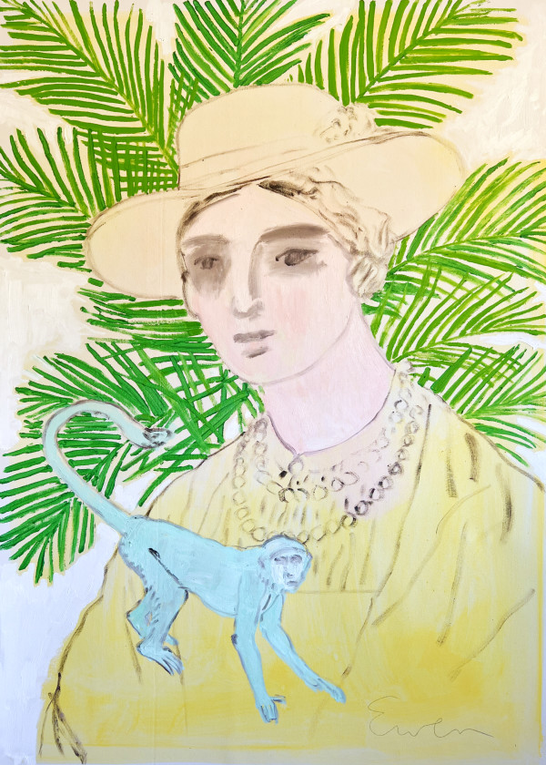 Portrait with Monkey by Anne-Louise Ewen