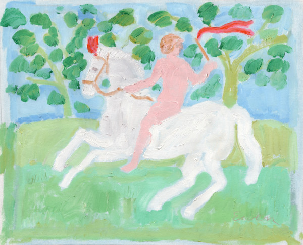 Scene from Mythology - Horse & Nude Rider by Anne-Louise Ewen