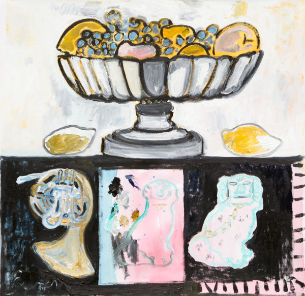 Still Life with Small French Horn and Bowl of Lemons