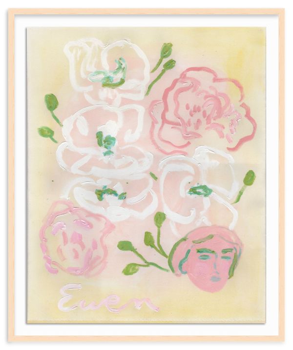 Flowers With Rose Face by Anne-Louise Ewen