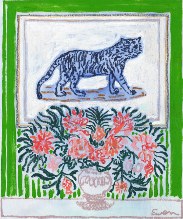 Green Room Tiger by Anne-Louise Ewen
