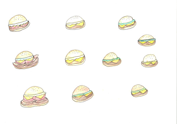 Some Hamburgers by Krysten Tong