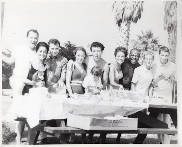 Martha & Louis with friends, Los Angeles by Unknown