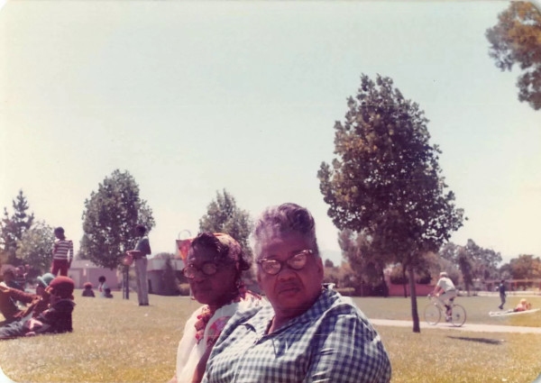 Two women at the park by Unknown