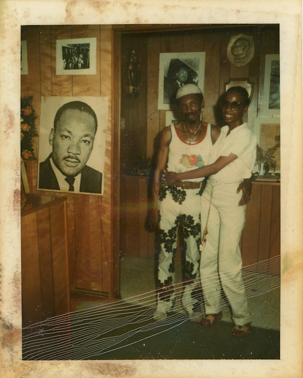Couple embracing in motel room where Martin Luther King, Jr. was shot, Memphis by Unknown