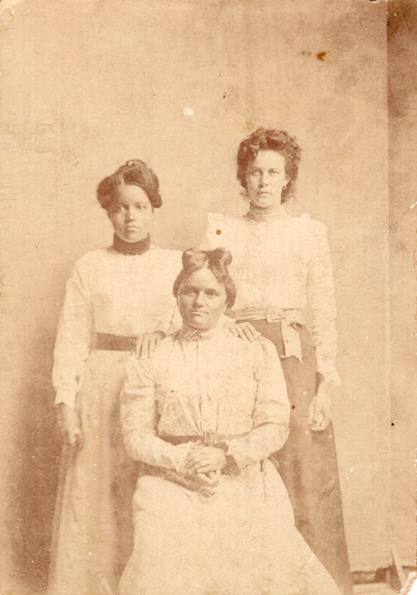 Studio portrait of three women by Unknown