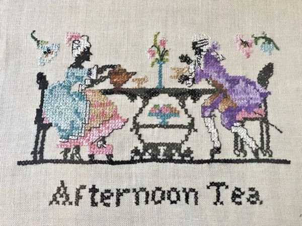 Afternoon Tea Cross Stitch by Unknown