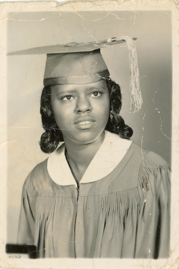 Ann Mallory in cap & gown by Unknown