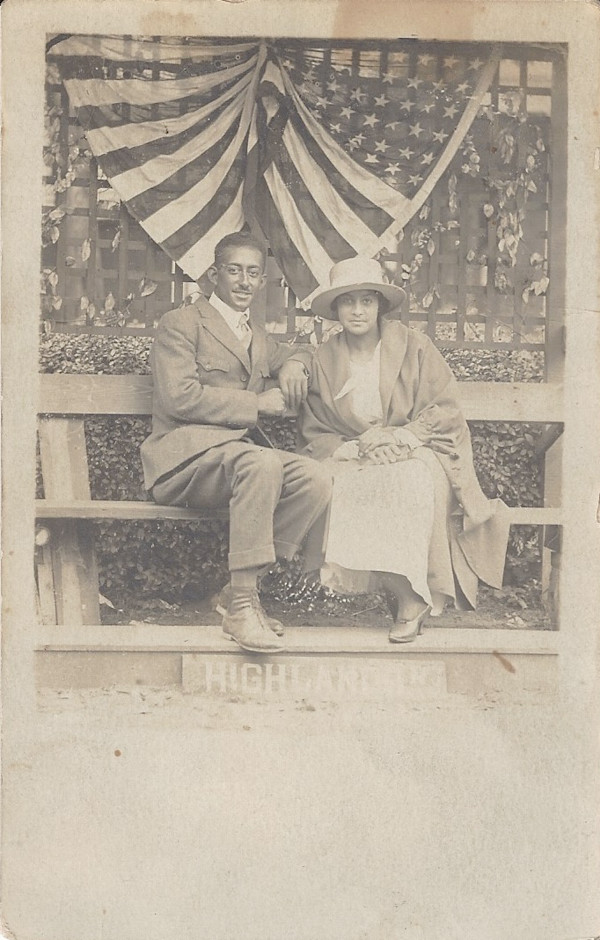 Couple with flag, Highlands, NJ by Unknown