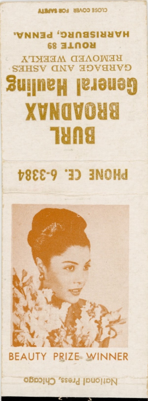 Beauty Prize Winner (matchbook cover pinup) by Unknown