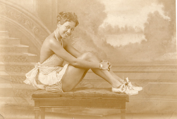 Dancer with backdrop by Unknown