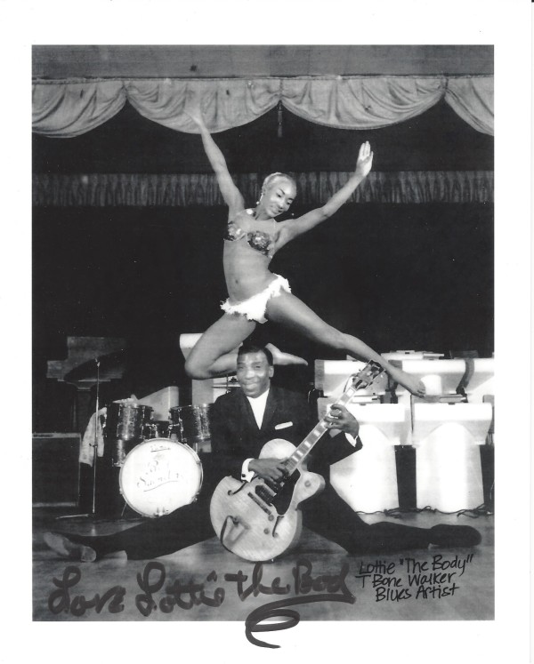 Lottie The Body with blues artist T Bone Walker by Unknown