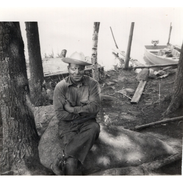 Man in cowboy hat by Unknown