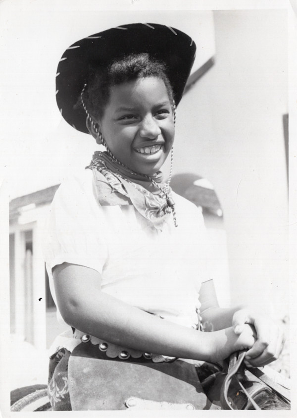 Yvonne Columbus on a pony by Unknown