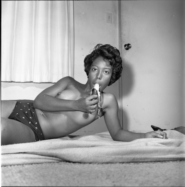 Cynthia Fractious / Shelly Barkley  eating banana by Unknown