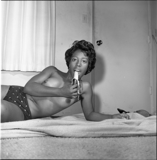 Cynthia Fractious / Shelly Barkley eating banana by Unknown