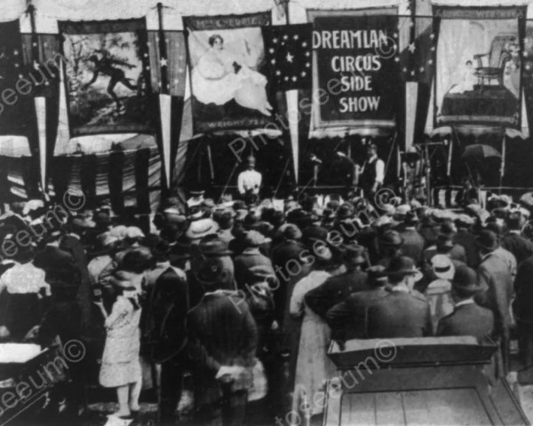 Dreamland circus sideshow (Princess Wee Wee banner) by Unknown