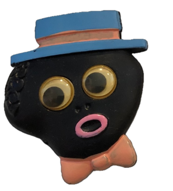 Golliwog pin (blue boater) by Unknown