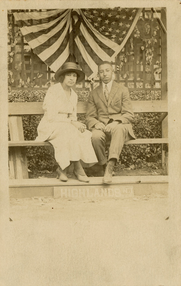 Couple with flag, Highlands, NJ by Unknown