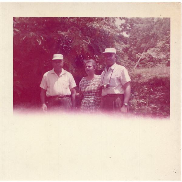 Horace and Richard Estes with unidentified woman by Unknown