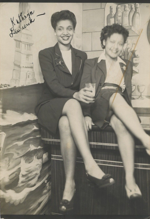 Kathryn Lawrence and friend by Unknown
