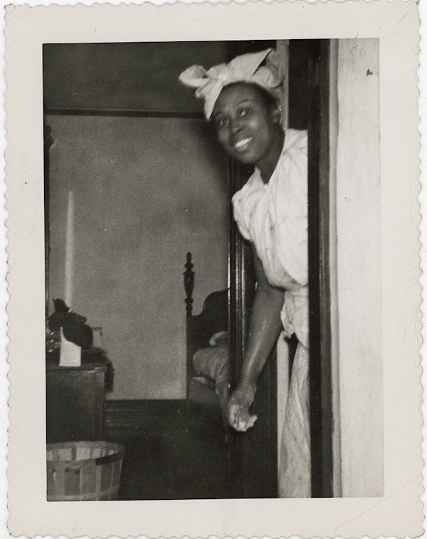 Woman wearing kerchief by Unknown