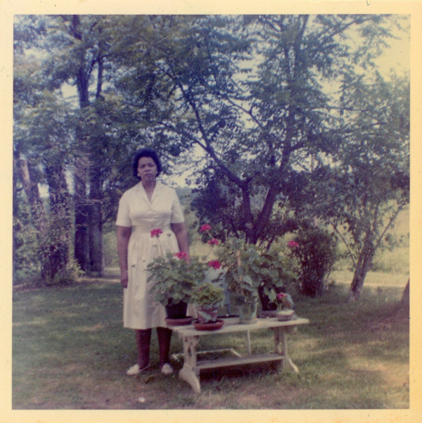 Lillie Estes Starks in the garden by Unknown