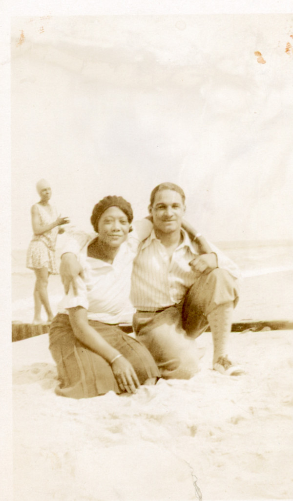 Couple at beach by Unknown