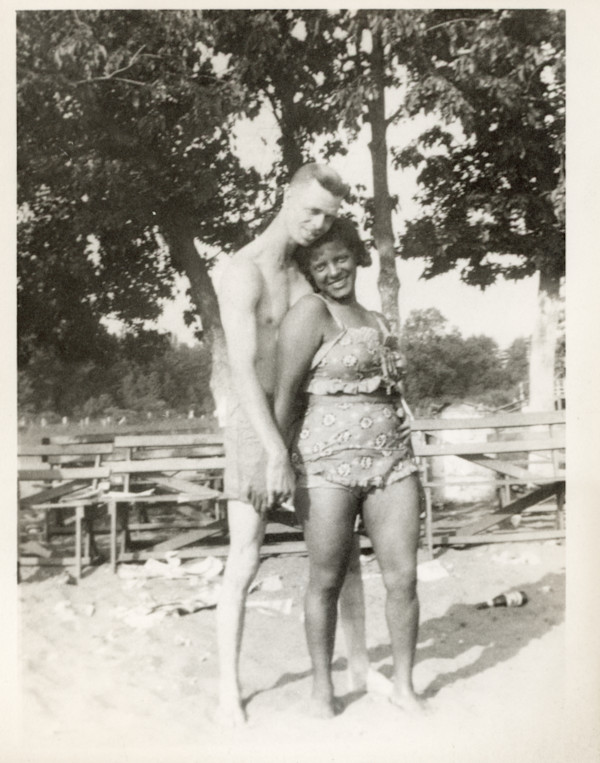 Couple in swimsuits by Unknown