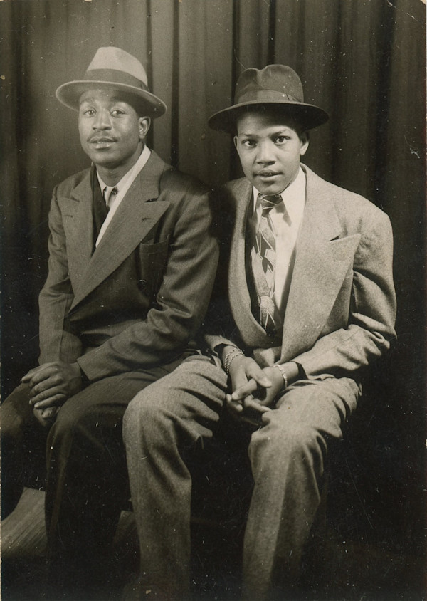 Two men in suits & hats by Unknown