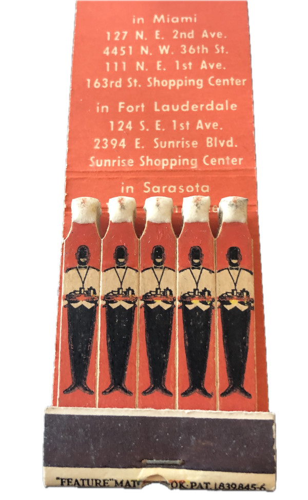 M&M Cafeteria, Florida, feature matchbook by Unknown