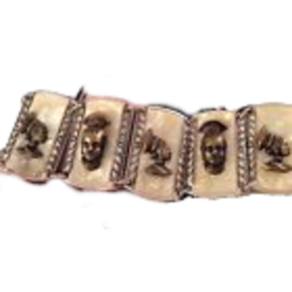 Lucite and Mother of Pearl Blackamoor bracelet by Unknown