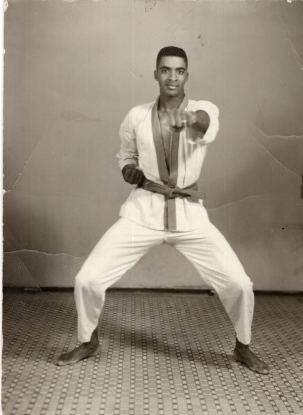Man performing martial arts by Unknown