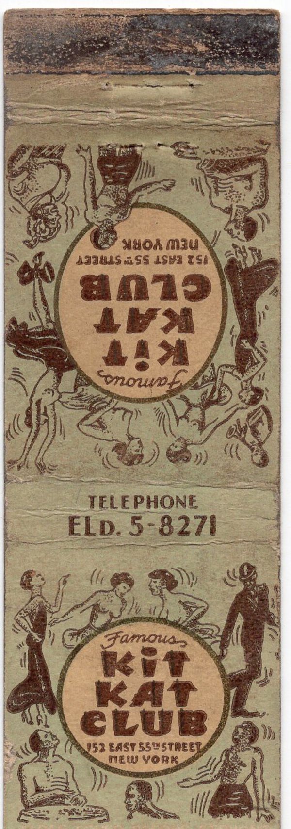 Kit Kat Club matchbook cover by Unknown