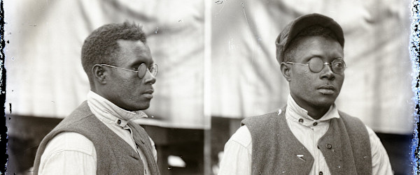 Mugshot of young man by Unknown