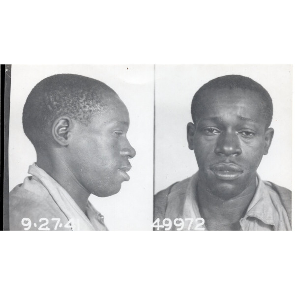 Sad man mugshot by Unknown