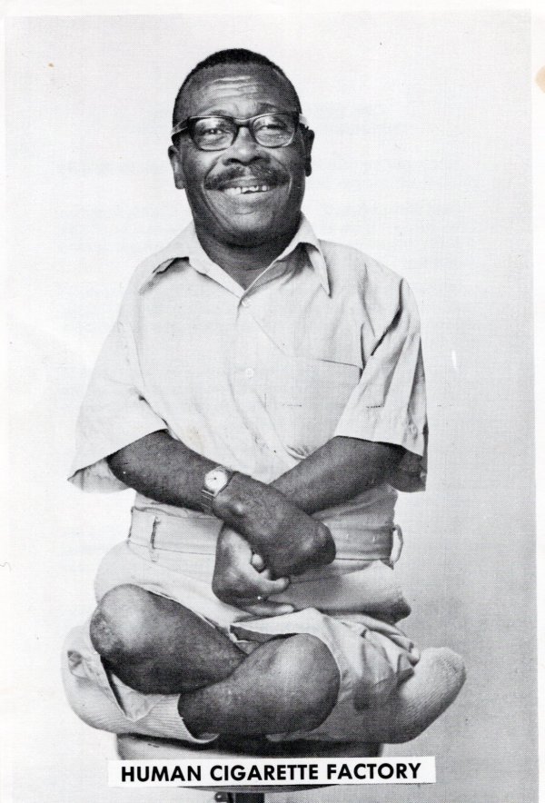 Otis "Frogboy” Jordan (1925 - 1990), Human Cigarette Factory by Unknown