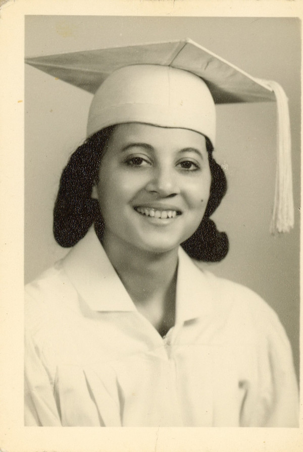Peggy Brown, 17, in cap & gown, Philadelphia, PA by Unknown