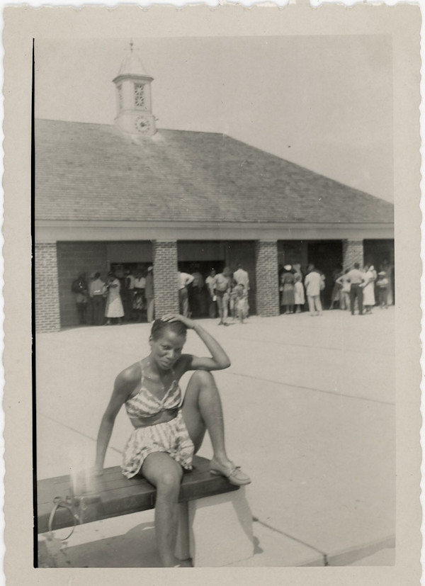 Woman at the pool by Unknown
