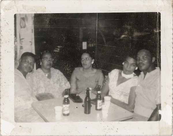 Group of five having drinks, Lake Charles, Louisiana by Unknown
