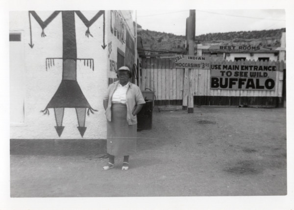 Woman at Wild Buffalo Trading Post by Unknown