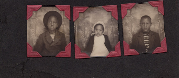 Triptych of three children by Unknown