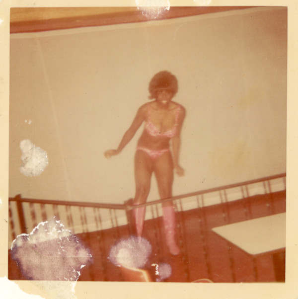 "Huba Hubba" (woman in pink underwear and boots) by Unknown