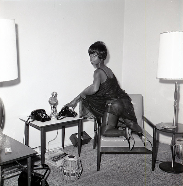 Pinup (drums & phones) by Unknown
