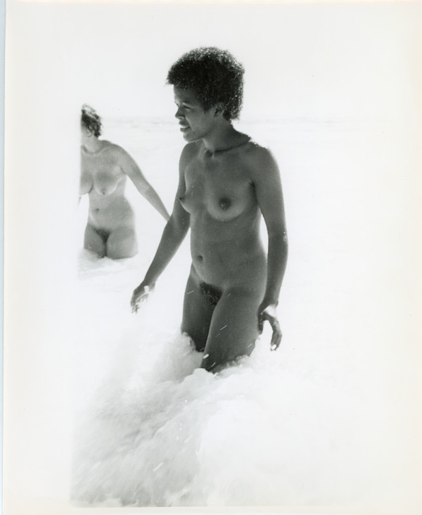 Amateur Pinup #43 / Nude in the surf by Unknown