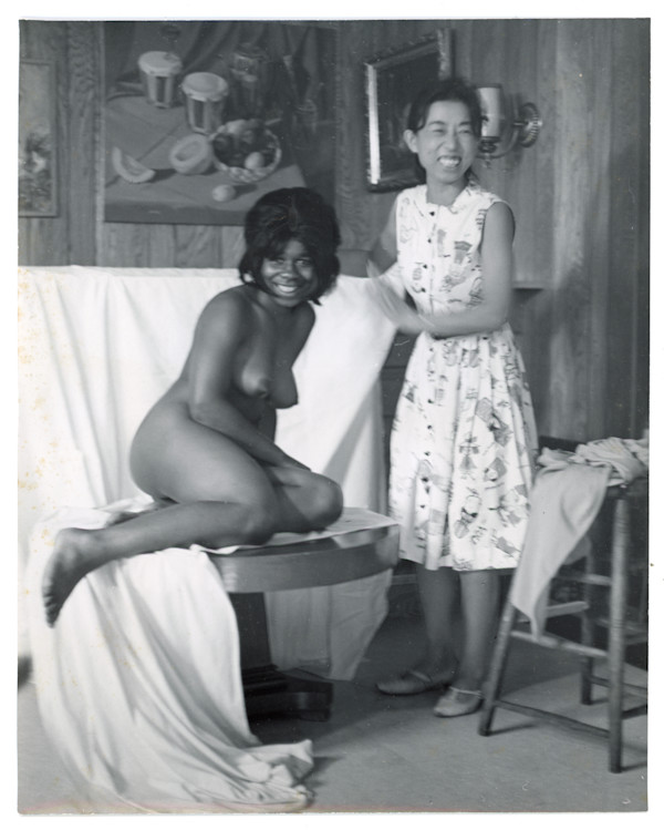 Pinup #63 laughing with woman by Unknown