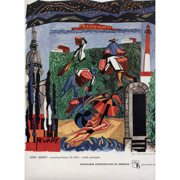 New Jersey Container Corporation of America advertisement by Unknown, Jacob Lawrence