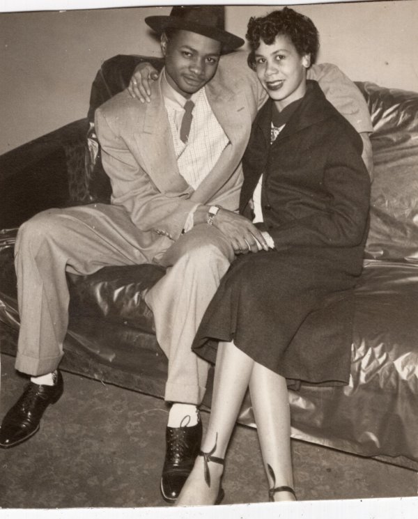 Woman and man (sofa group) by Unknown
