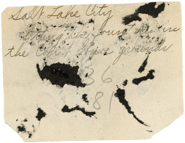 Salt Lake City (sitting by the fountain on the courthouse grounds) by Unknown