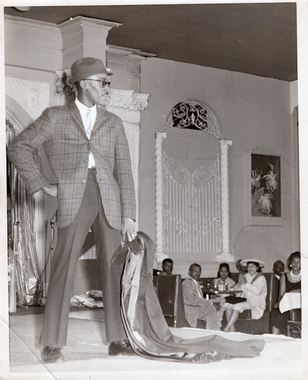 Man modeling, Sapphire Girls Women’s Club Fashion Show by Unknown